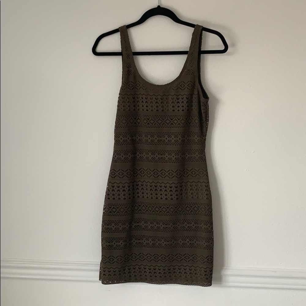 Green mini dress